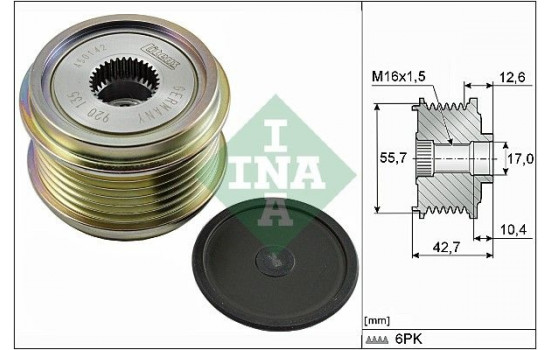 Frihjulskoppling, generator 535027610 Ina