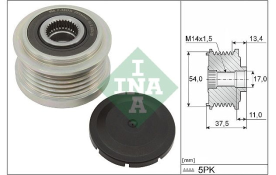 Frihjulskoppling, generator 535027810 Ina