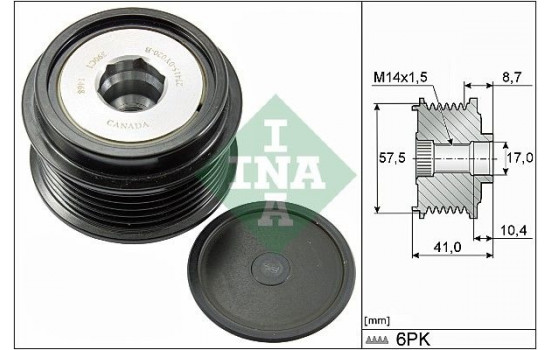 Frihjulskoppling, generator 535028210 Ina