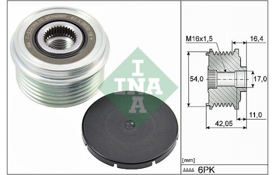 Frihjulskoppling, generator 535028510 Ina