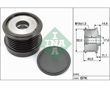 Frihjulskoppling, generator 535029310 Ina
