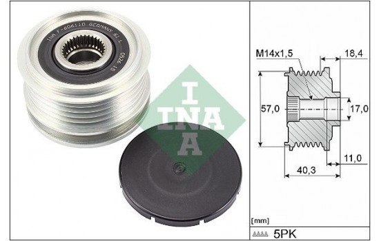 Frihjulskoppling, generator 535029510 Ina