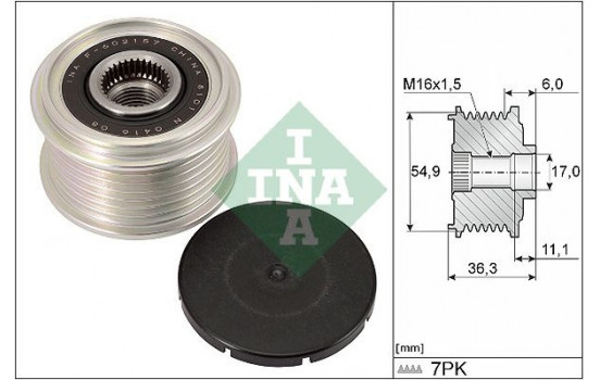 Frihjulskoppling, generator 535029810 Ina