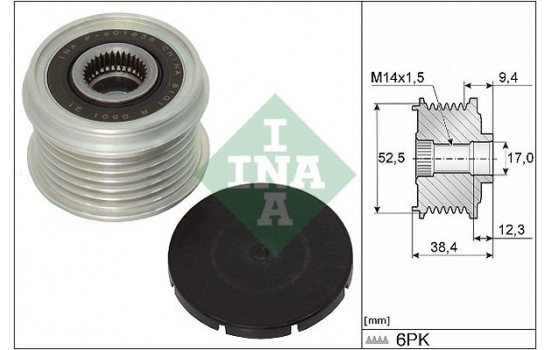 Frihjulskoppling, generator 535032910 Ina