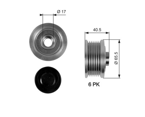 Frihjulskoppling, generator DriveAlign® OAP7032 Gates