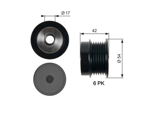 Frihjulskoppling, generator DriveAlign® OAP7035 Gates