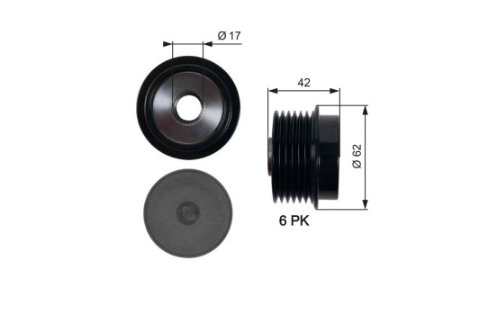 Frihjulskoppling, generator DriveAlign® OAP7152 Gates