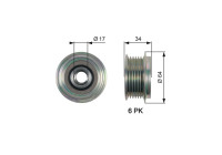 Frihjulskoppling, generator DriveAlign® OAP7167 Gates