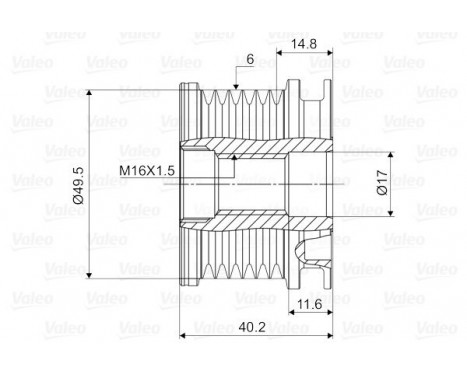 Frihjulskoppling, generator NEW PART, bild 2