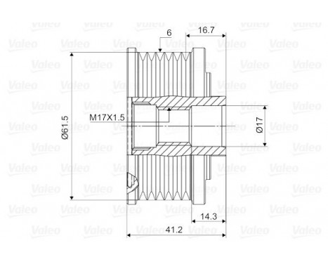 Frihjulskoppling, generator NEW PART, bild 2