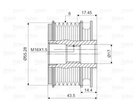 Frihjulskoppling, generator NEW PART, bild 2