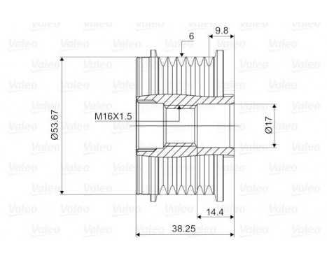 Frihjulskoppling, generator NEW PART, bild 2