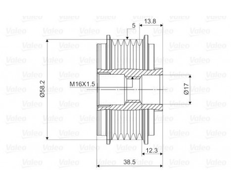 Frihjulskoppling, generator NEW PART, bild 2