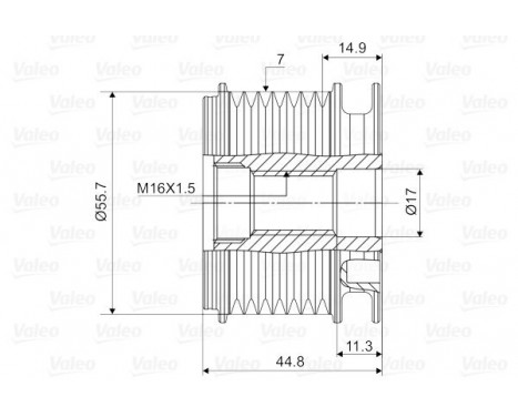 Frihjulskoppling, generator NEW PART, bild 2