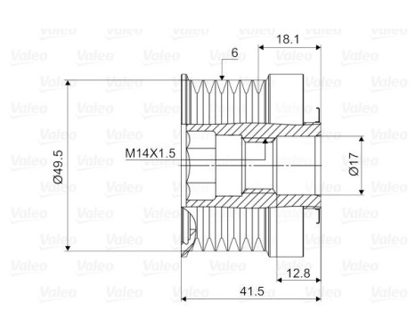 Frihjulskoppling, generator NEW PART, bild 2