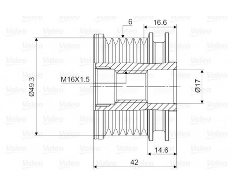 Frihjulskoppling, generator NEW PART, bild 2