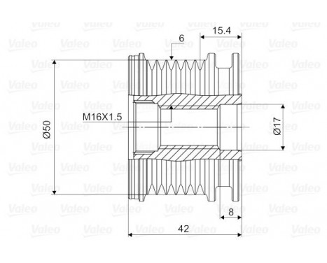 Frihjulskoppling, generator NEW PART, bild 2