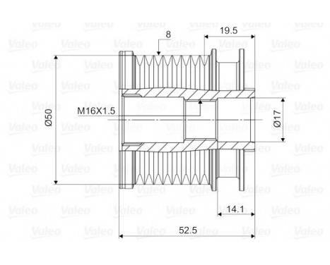 Frihjulskoppling, generator NEW PART, bild 2