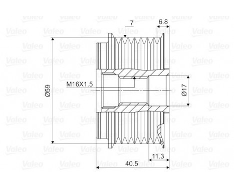 Frihjulskoppling, generator NEW PART, bild 2