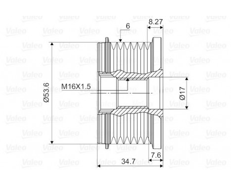 Frihjulskoppling, generator NEW PART, bild 2
