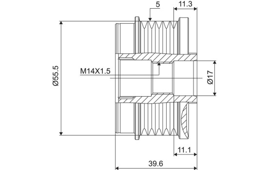 Frihjulskoppling, generator NEW PART, bild 3