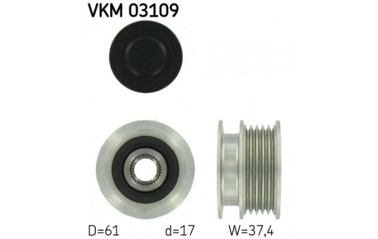 Frihjulskoppling, generator VKM 03109 SKF