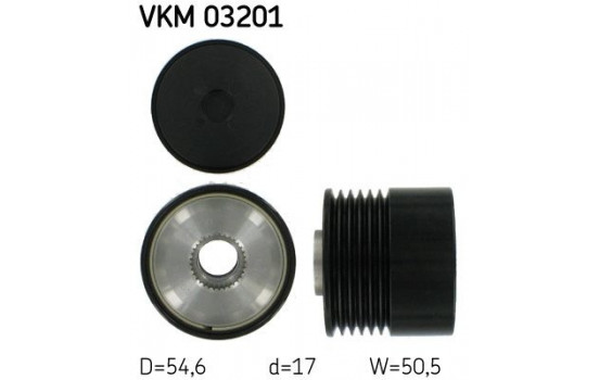 Frihjulskoppling, generator VKM 03201 SKF