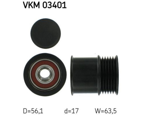 Frihjulskoppling, generator VKM 03401 SKF