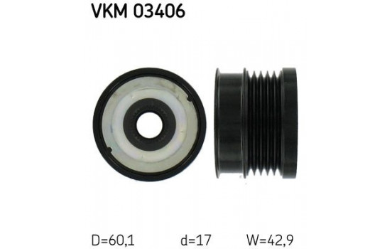 Frihjulskoppling, generator VKM 03406 SKF