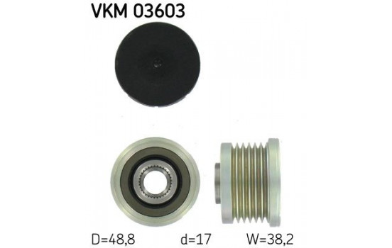 Frihjulskoppling, generator VKM 03603 SKF