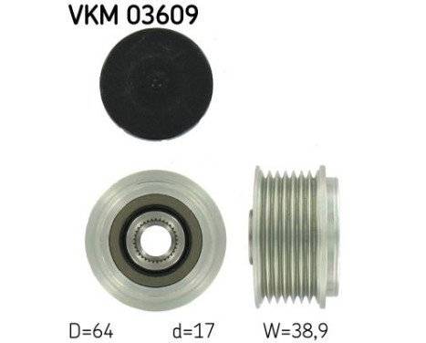 Frihjulskoppling, generator VKM 03609 SKF