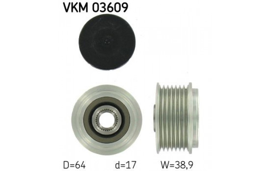 Frihjulskoppling, generator VKM 03609 SKF