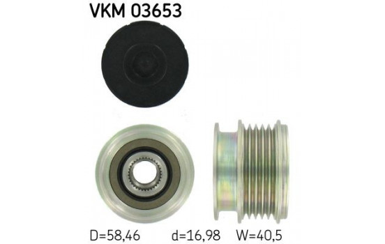 Frihjulskoppling, generator VKM 03653 SKF