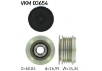 Frihjulskoppling, generator VKM 03654 SKF