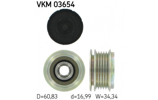 Frihjulskoppling, generator VKM 03654 SKF