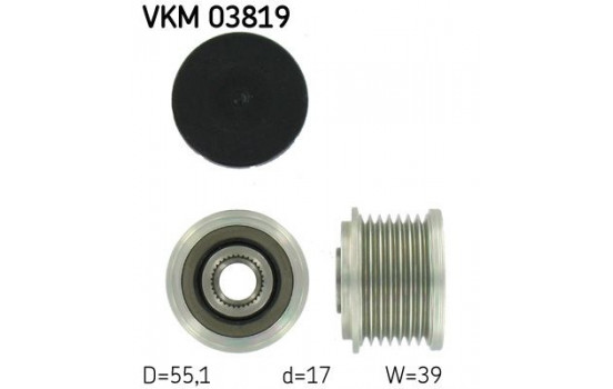 Frihjulskoppling, generator VKM 03819 SKF