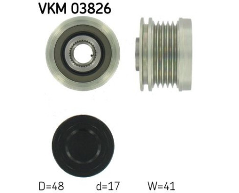 Frihjulskoppling, generator VKM 03826 SKF