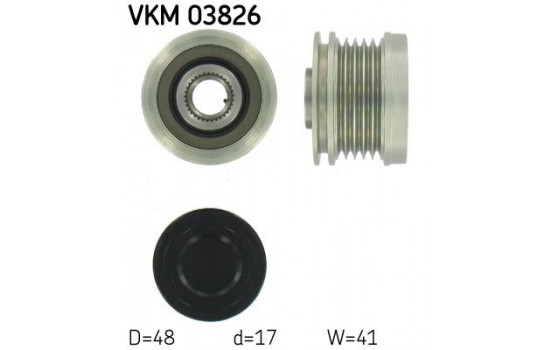 Frihjulskoppling, generator VKM 03826 SKF