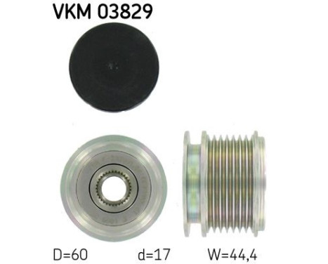 Frihjulskoppling, generator VKM 03829 SKF