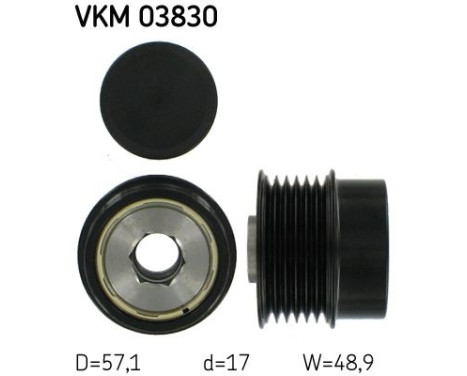 Frihjulskoppling, generator VKM 03830 SKF