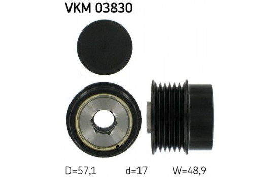 Frihjulskoppling, generator VKM 03830 SKF