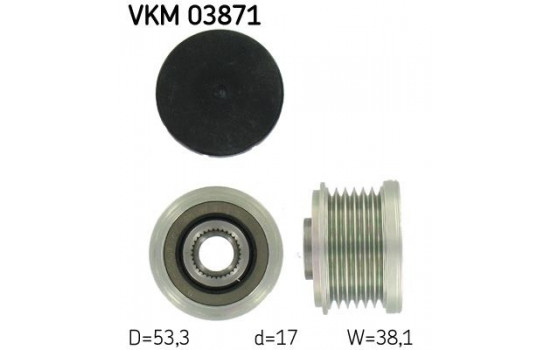 Frihjulskoppling, generator VKM 03871 SKF