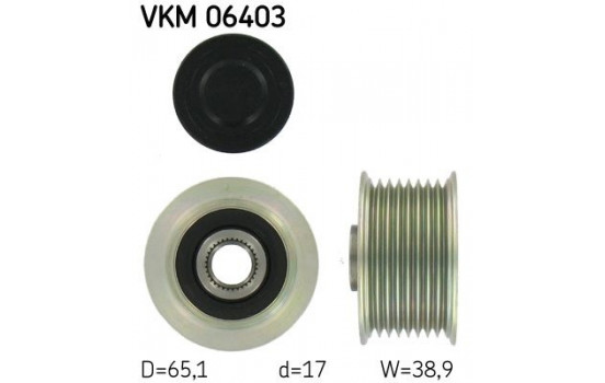 Frihjulskoppling, generator VKM 06403 SKF