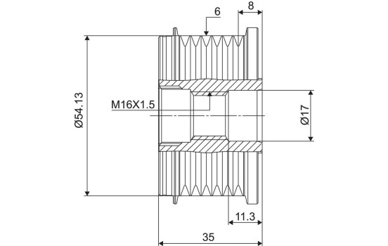Frihjulskoppling, generator, bild 3