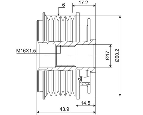 Frihjulskoppling, generator, bild 3