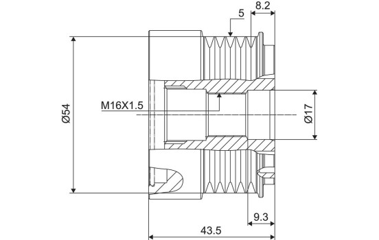 Frihjulskoppling, generator, bild 3