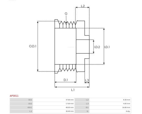 Remskiva, generator, bild 4