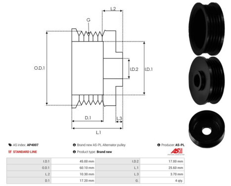 Remskiva, generator, bild 4