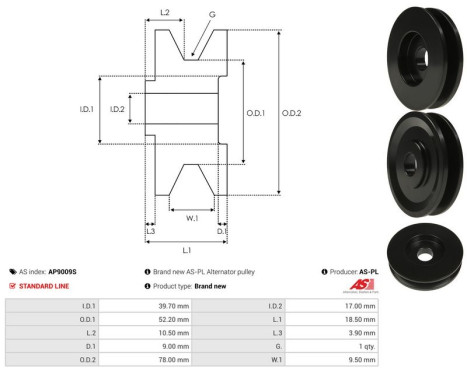 Remskiva, generator, bild 4