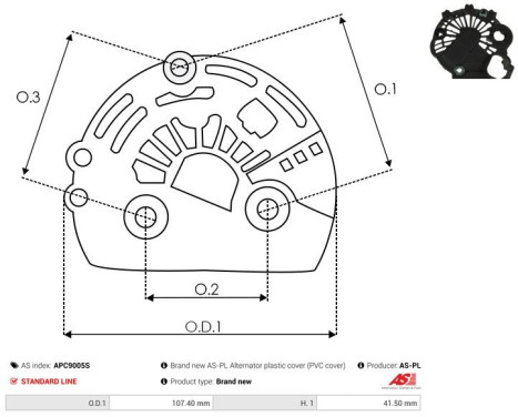 Skyddskåpa, generator/dynamo, bild 2